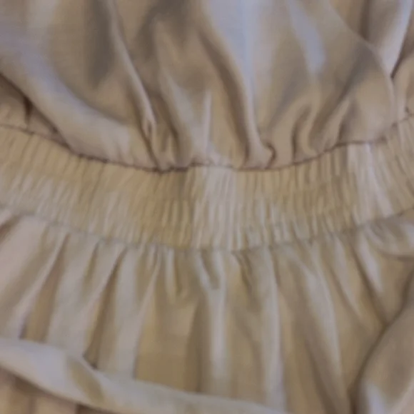 RESERVED FOR LORAINE Glam Adorable Cream Layered Romper Dress - Picture 8 of 13